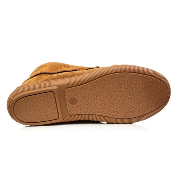 Robin Moccasin - Suede Leather with Wool Lining, Traditional Style Slipper Carousel 5