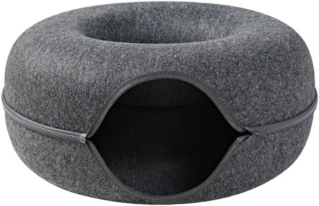 Cat Tunnel Bed - M Dark Grey Carousel 2