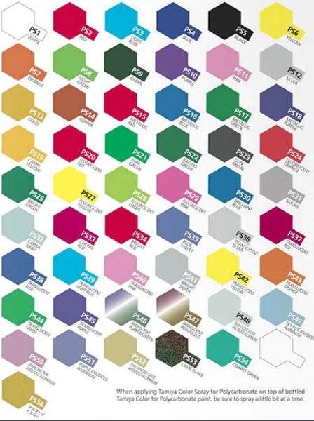 Tamiya Spray Can PS-Series Polycarbonate Spray Paint 100ml Carousel 1