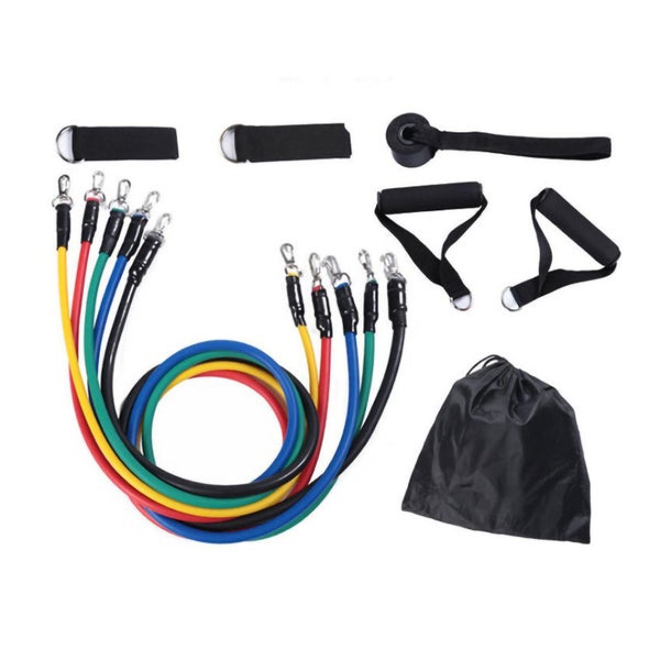 tube resistance bands elastic exercise resistance bands set 11pcs/set Latex Carousel 1