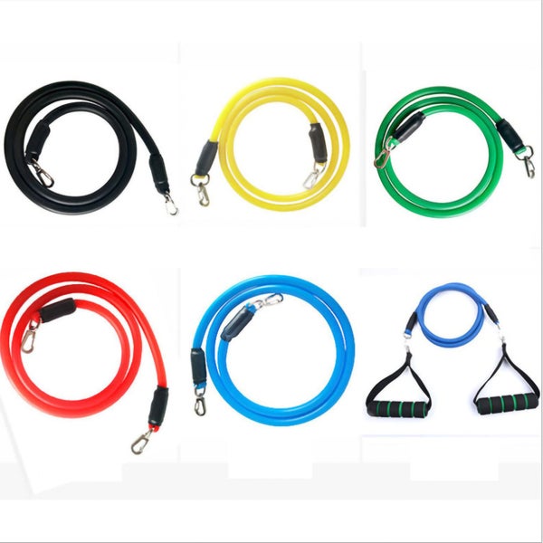 tube resistance bands elastic exercise resistance bands set 11pcs/set Latex Carousel 2