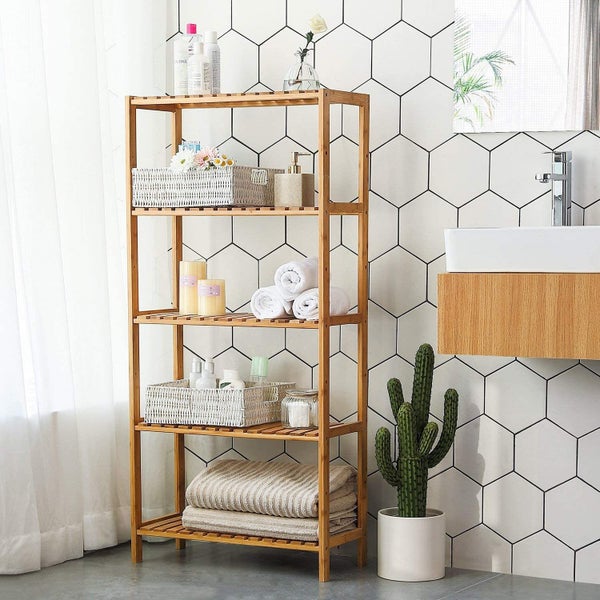 5 Tiers Bamboo Storage Rack Carousel 2
