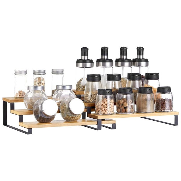 Bamboo Spice Rack - Black Carousel 1