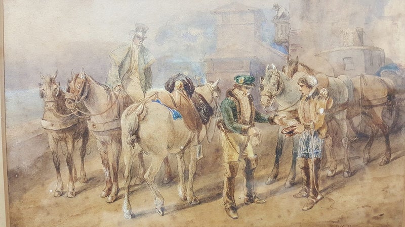 E. HULL – CIRCA 1860 WATERCOLOUR FROM ENGLAND Carousel 2