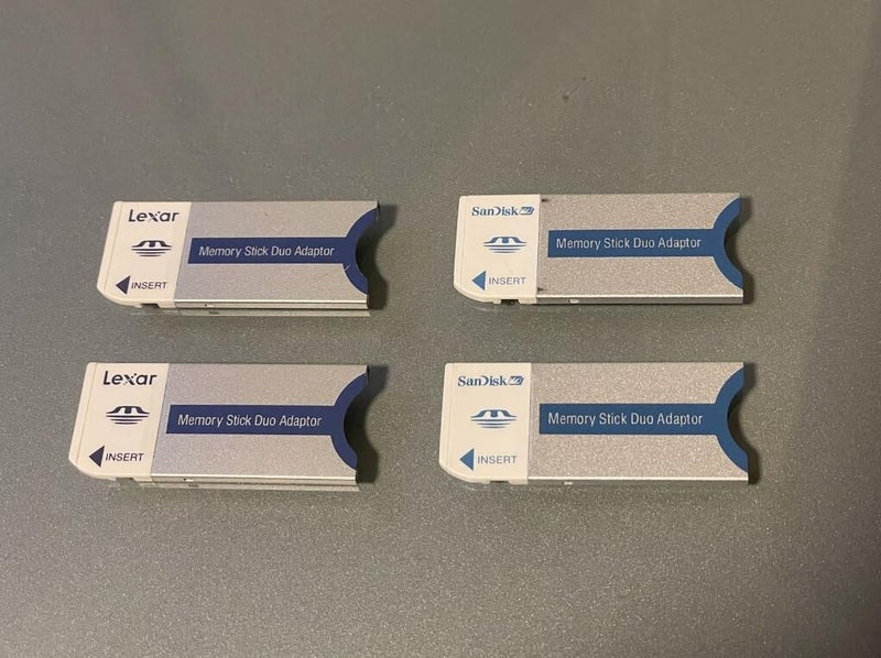 Rare! Genuine SanDisk/ Lexar Long Memory Stick MS Duo Adapter Carousel 1