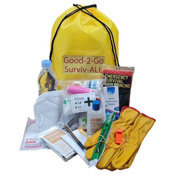 Good 2 Go 1 Person Civil Defence, Survival Kit in draw String Bag Carousel 1