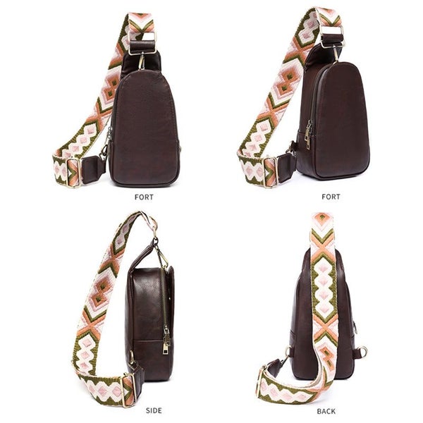 Sling Bag for Women PU Leather Sling Bag Crossbody Sling Backpack-Grey Carousel 2