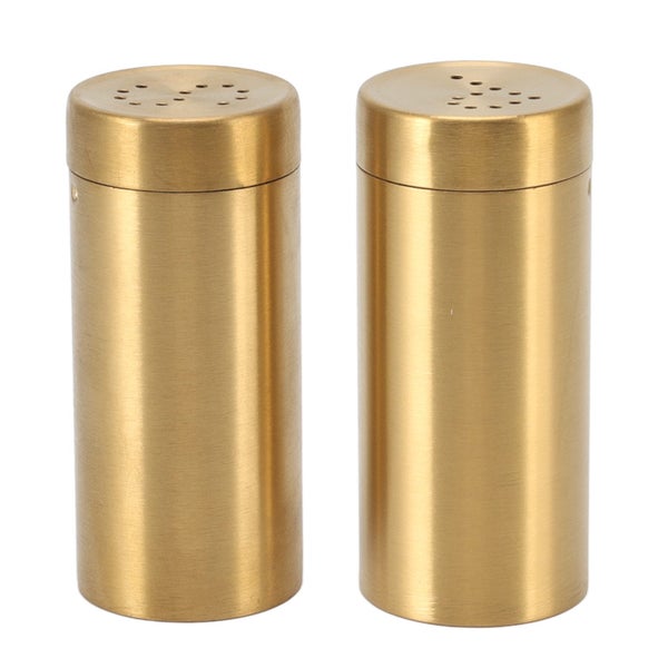 spice bottle seasoning shaker seasoning cruet 2Pcs Gold Spice Jar Stainless Carousel 8