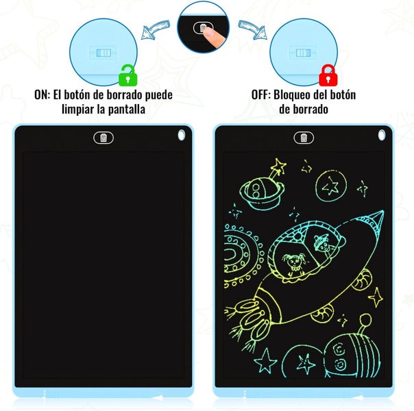 8.5 Inch LCD Writing Tablet Doodle Board - Blue Carousel 2