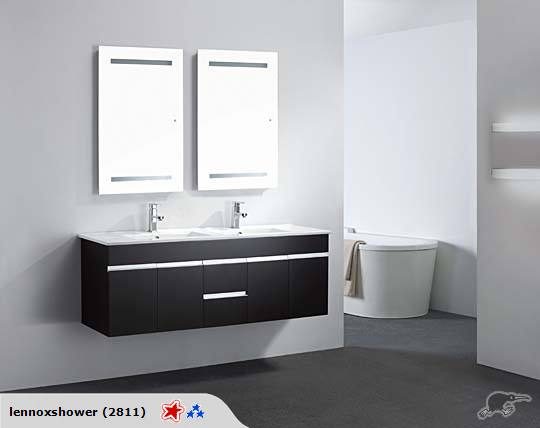 Vanity Wall Hung N1500 in Coffee Double Basin - Free Delivery Within Auckland628638658036501120