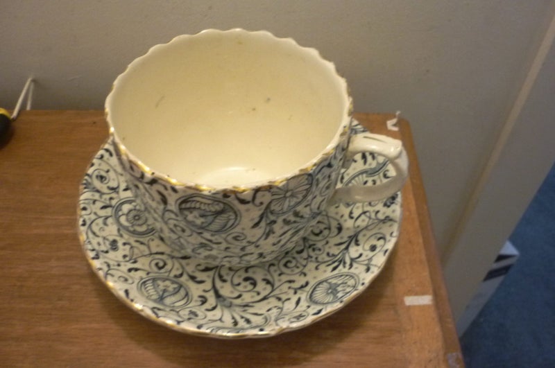 EXTRA LARGE ANTIQUE CUP & SAUCER Carousel 2