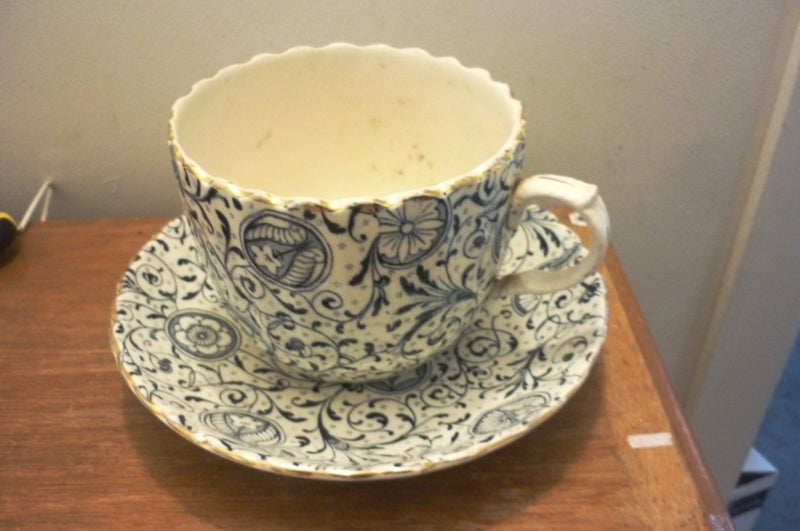 EXTRA LARGE ANTIQUE CUP & SAUCER Carousel 4