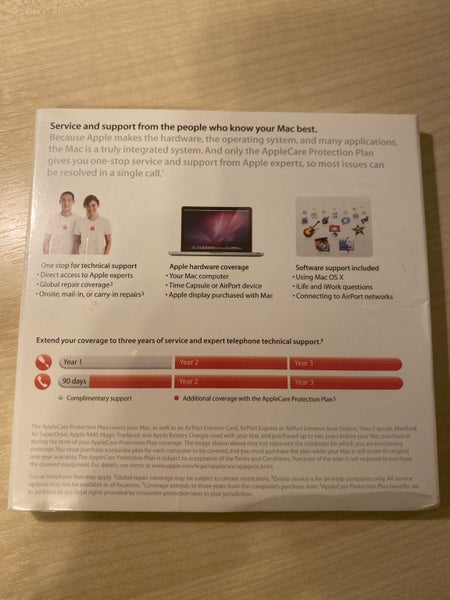 AppleCare Protection Plan For MacBook/ MacBook Air/13" MacBook Pro - NEW Carousel 4