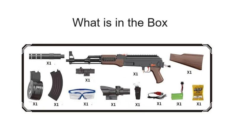 Gel Blaster, AK47 Model, With extra 10,000PCS, NEW, Strong Power Carousel 2