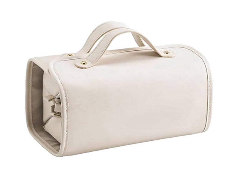 Large Capacity Travel Cosmetic Bag Makeup Organizer with Divider Pouch Carousel 2