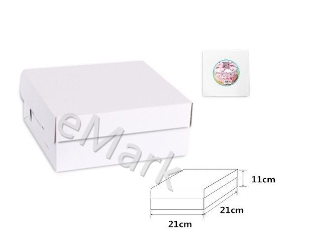 Corrugated Cake Box / Gift box with Lid 21x21x11cm Carousel 1