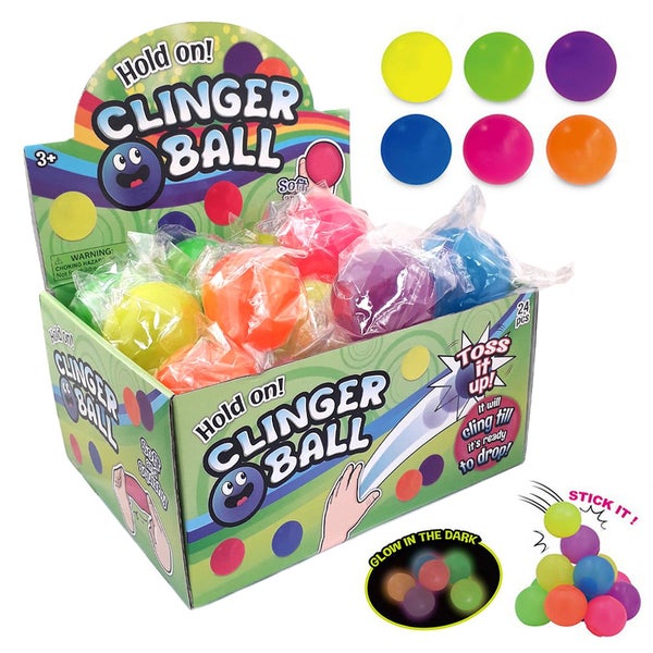 60mm Glow In The Dark Wall Clinger Balls Carousel 1