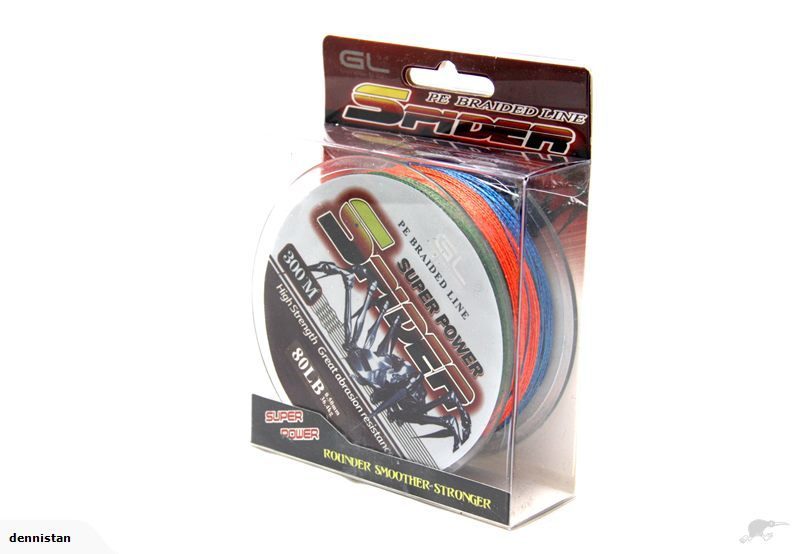 300M 65LB Multicolour High Strength DYNEEMA Braid Carousel 1