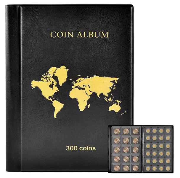 Coin Collection Holders Stamp Storage Money Penny Pockets Album i2718BK0 Carousel 2