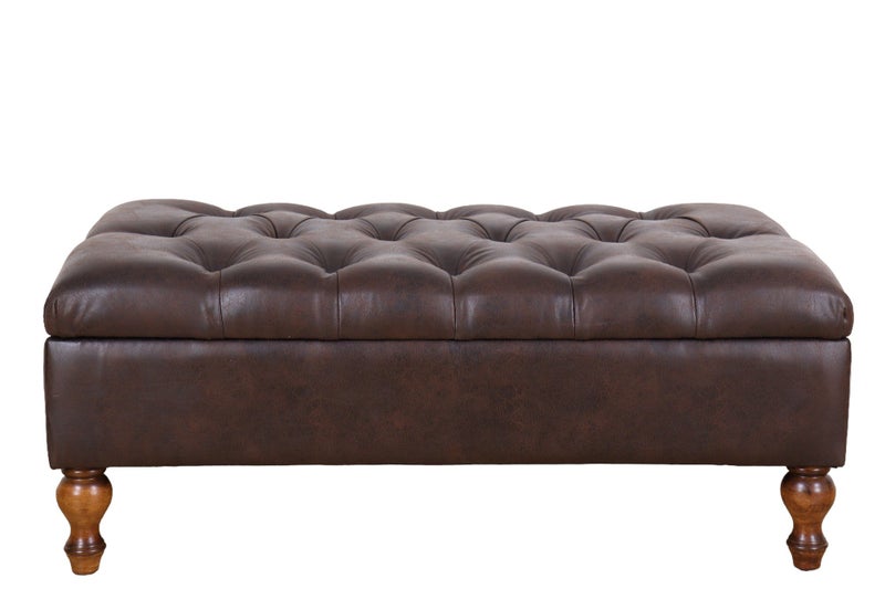 TNC Ottoman with Storage, Dark Brown Carousel 1