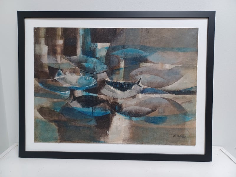 *** Arthur Dagley 'Tidal Pool' Acrylic on Board Framed *** Carousel 2