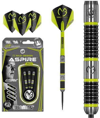 WINMAU MVG ASPIRE STEEL TIP DART SET 24G Carousel 1
