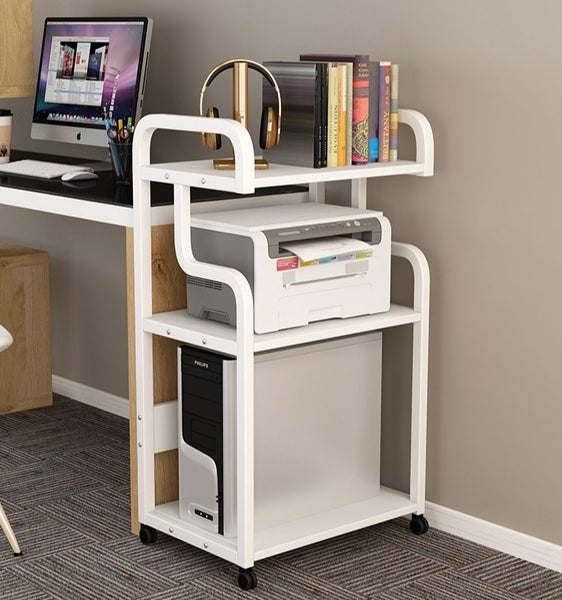 3-Tier Printer Stand with Wheels Carousel 1