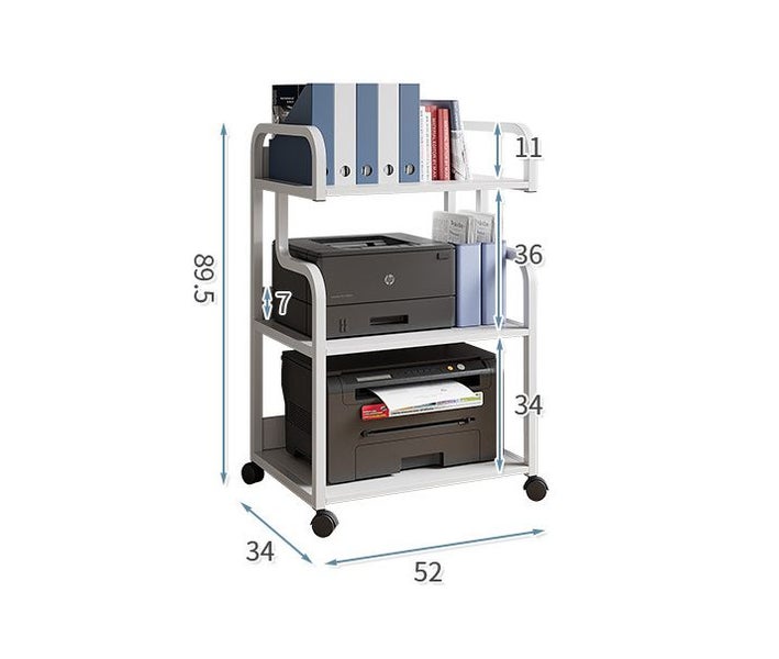 3-Tier Printer Stand with Wheels Carousel 2