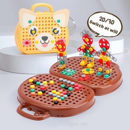 Children Electric Drill Toolbox Driller Games Tool Toy Carousel 2