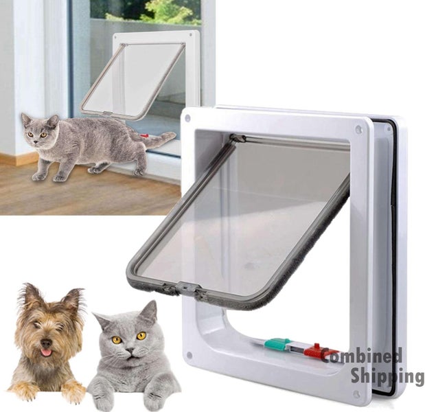 Magnetic Pet Door XL Cat Dog Pet Flap Door with 4 Way Lock Size Extra Large Carousel 6
