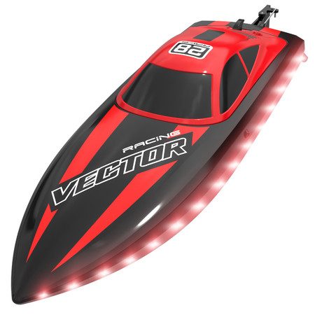 2.4Ghz RC Boat 30KMH Fast with Lights for Pools and Lakes with 2 Rechargeable Ba Carousel 1