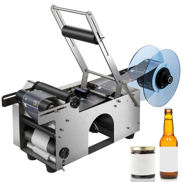 MT-50 Semi-Automatic Round Bottle Labeling Machine Coding Electric Scrolling Carousel 1