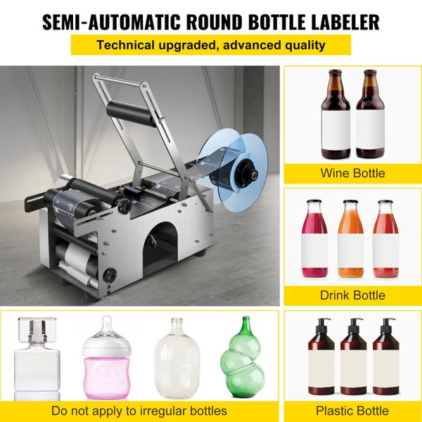 MT-50 Semi-Automatic Round Bottle Labeling Machine Coding Electric Scrolling Carousel 2