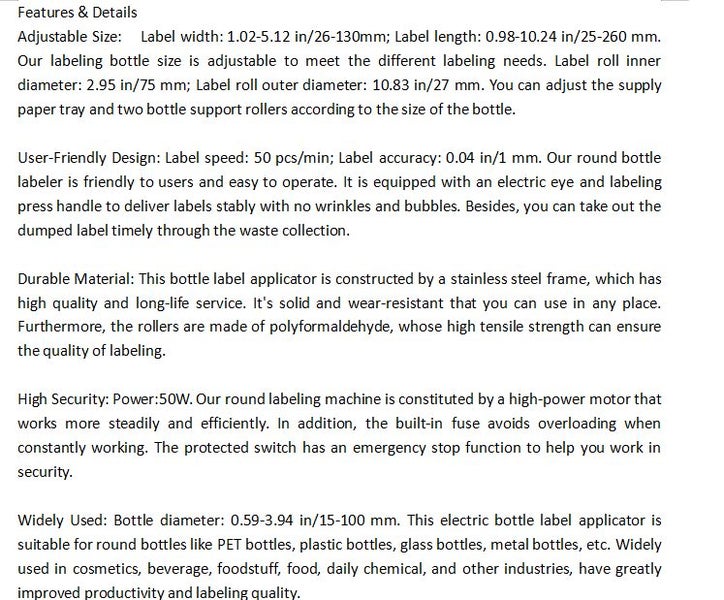 MT-50 Semi-Automatic Round Bottle Labeling Machine Coding Electric Scrolling Carousel 14