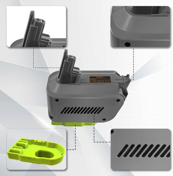 New Dyson V10 Adapter for Ryobi 18V Lithium Battery Converter Clearance Afterpay Carousel 2