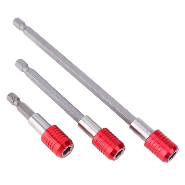 screw bit holder screw bit extension rod 3Pcs Screw Bit Holder Red Stainless Carousel 2