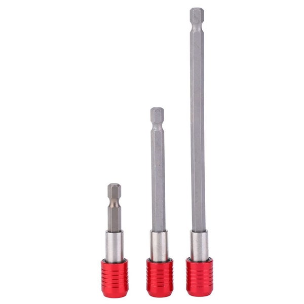 screw bit holder screw bit extension rod 3Pcs Screw Bit Holder Red Stainless Carousel 8