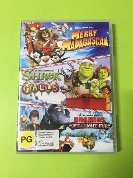 Merry Madagascar / Shrek The Halls / Dragons Gift Of The Night Fury Carousel 1