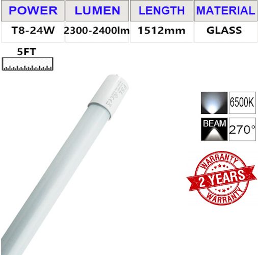 T8 LED Tube 24watts 1.5m x 10 units Carousel 1