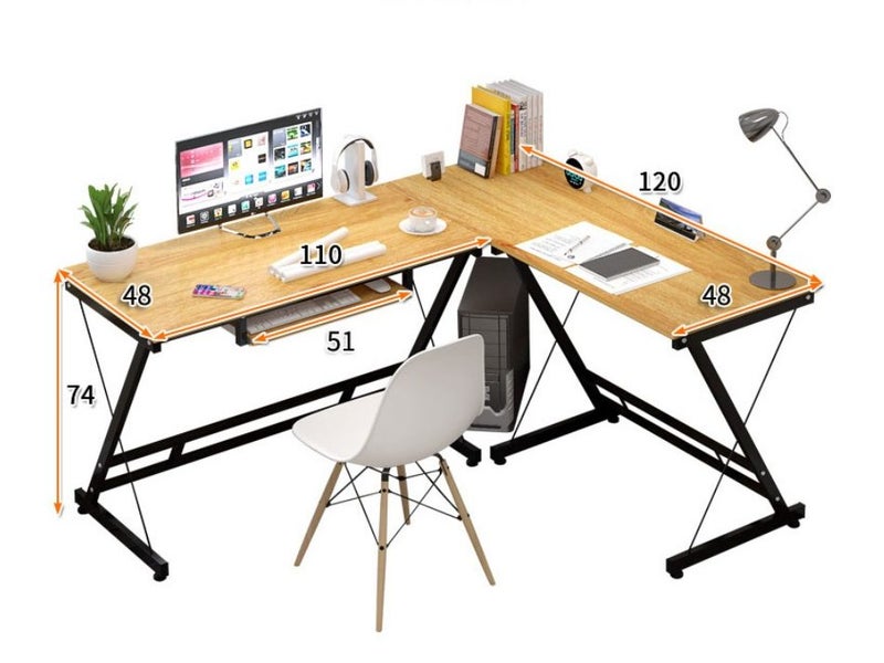 Modern Computer Desk Table Corner Desk Home Office Workstation Carousel 3