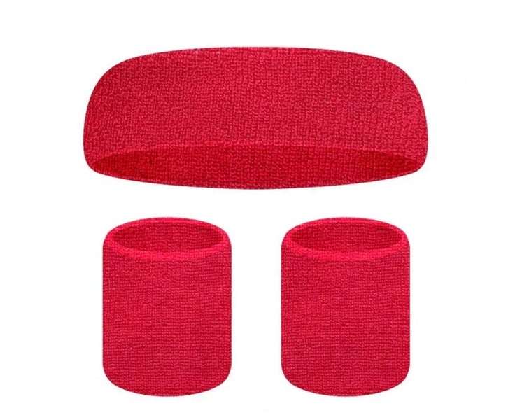 3pcs- Set Sports Headband Sports Wristbands Tennis Sweat Bands Wrist Carousel 6