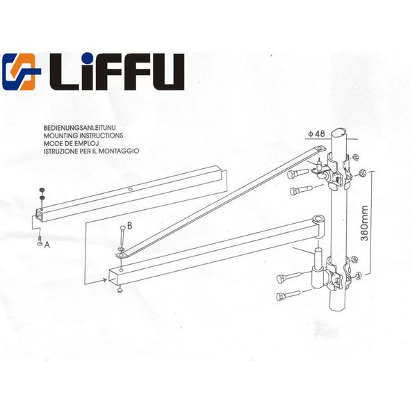 Liffu Electric Hoist Scaffold Swing Arm 1100mm HST250 Carousel 5