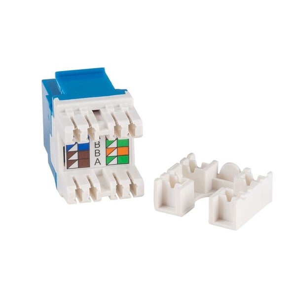 DYNAMIX Cat6 BLUE Keystone - RJ45 Jack for 110 Face Plate (FP-C6-BLUE) Carousel 3