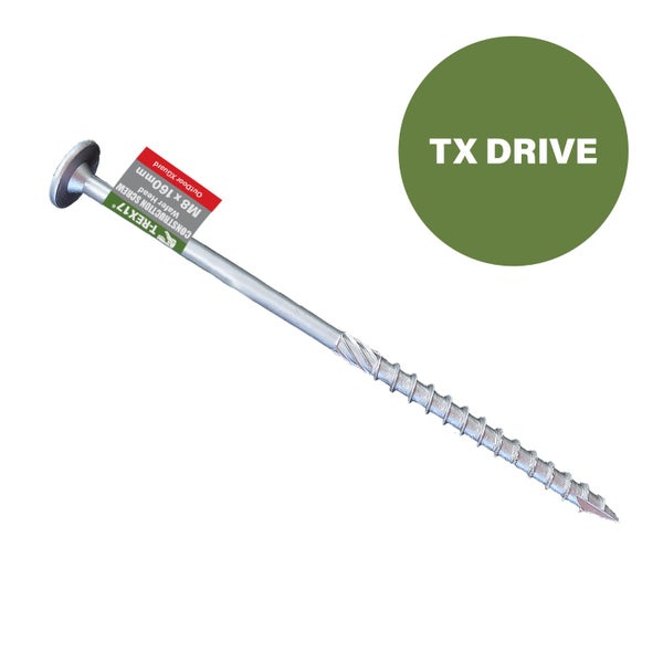 Construction Screws Wafer Head 6mm x 80mm 100 pack Carousel 2