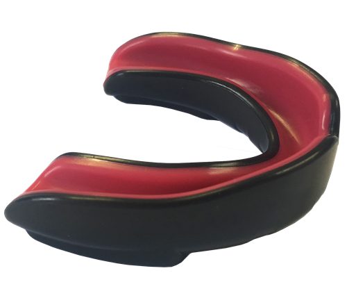 SILVER FERN DOUBLE LAYER MOUTHGUARD BLACK/RED JUNIOR Carousel 1