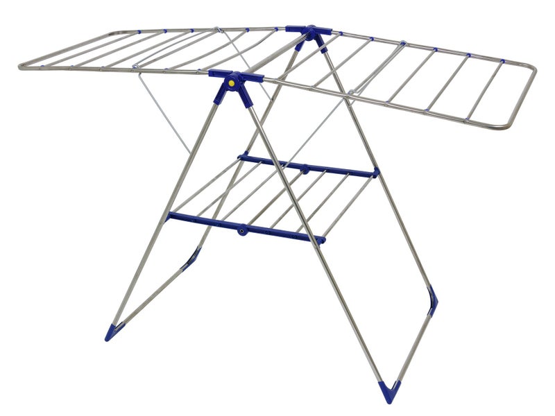Clothes Horse Drying Rack - Folding Stainless Steel Dryer - Equiv to 18m Line Carousel 1
