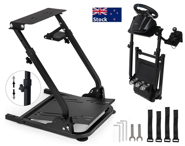 Adjustable Gaming Racing Simulator Steering Wheel Stand New Carousel 1