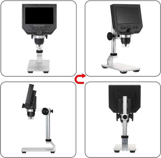 Aluminum Alloy Stand for Microscope Camera Carousel 6