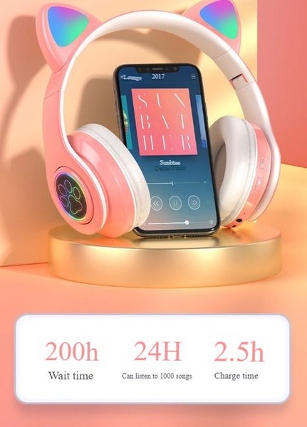 B39 Wireless Headphones Bluetooth-compatible 5.0 Cute Cat Claw Cat Ears Carousel 1