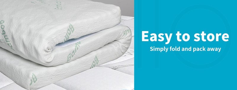 Dreamz 5cm Thickness Cool Gel Memory Foam Mattress Topper Bamboo Fabric Single Carousel 9
